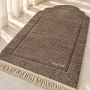Tapis de Prière Noor Time Minimal - Marron Chocolat